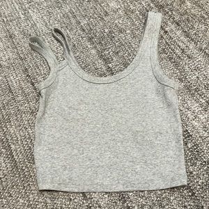 Abercrombie & Fitch Grey Ribbed Tank (Size Small)